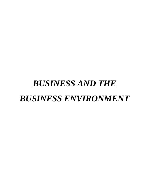 Business and the business environment introduction Introduction_1