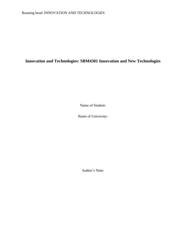 Technological Innovation - an overview_1