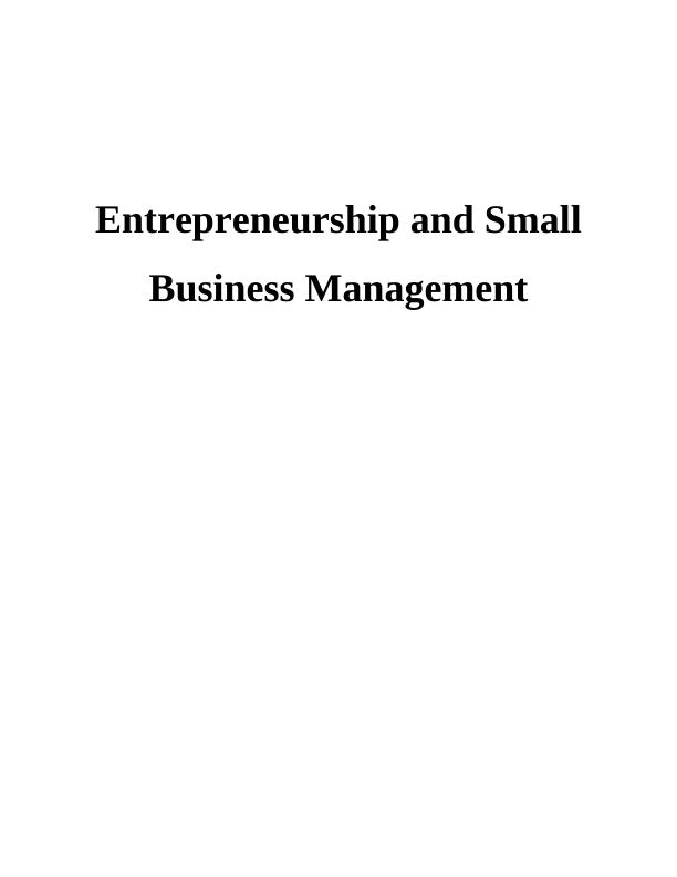 Entrepreneurship and Small Business Management -  Docs_1