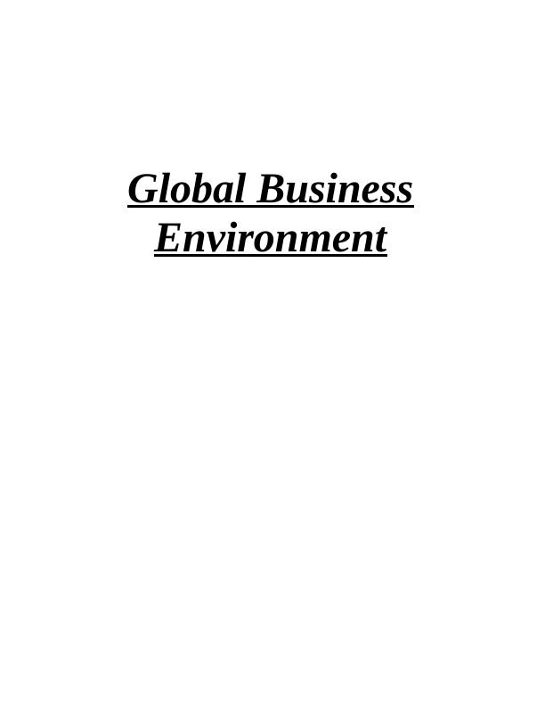 PDF Global Business Environment_1