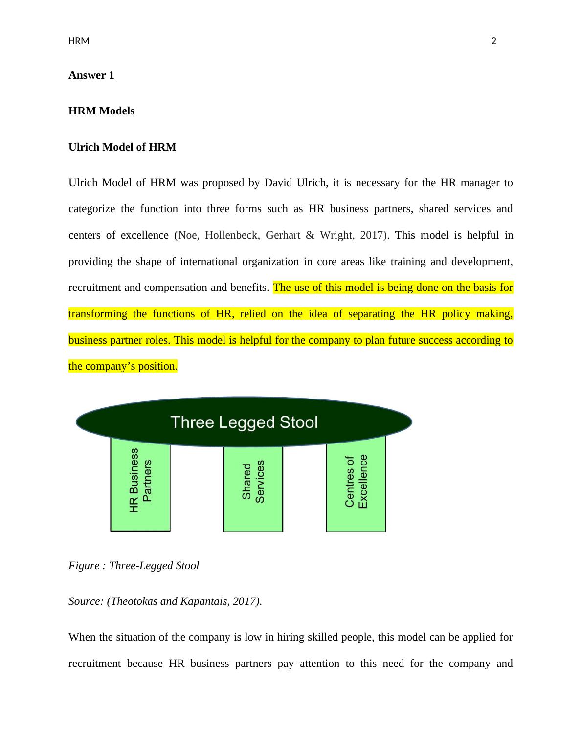 Understand HRM Models: Ulrich Model,