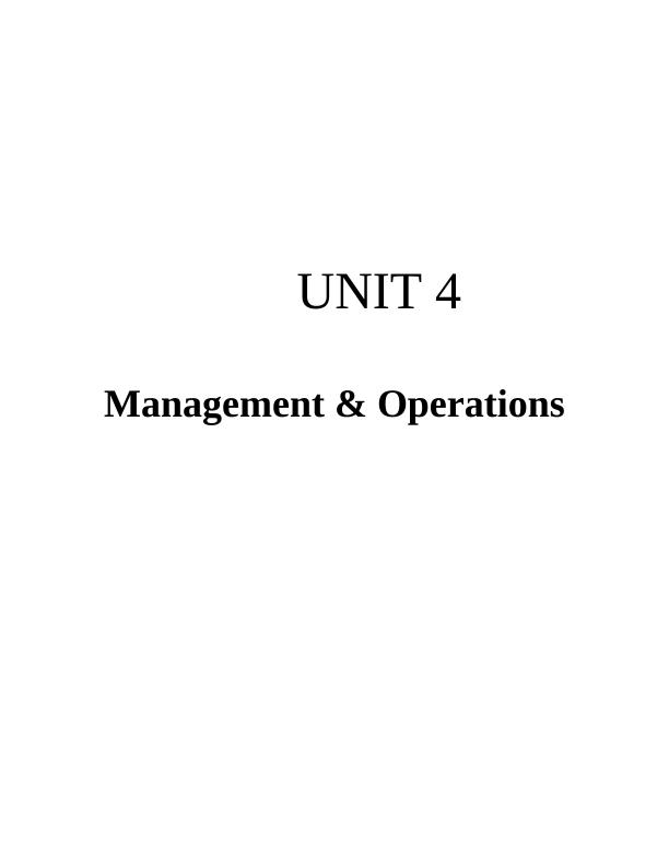 UNIT 4. Management & Operations Assignment - Uber_1