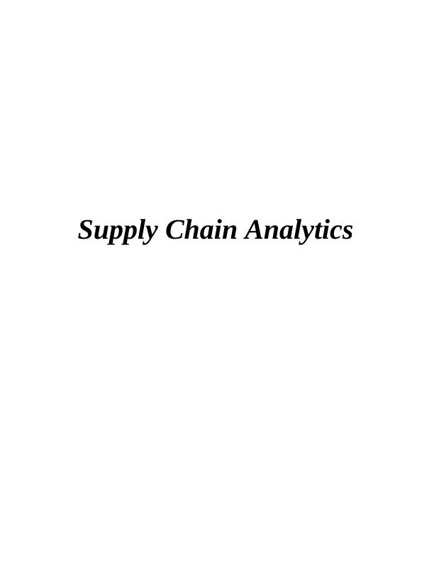 (SCM)Supply Chain Management Assignment_1