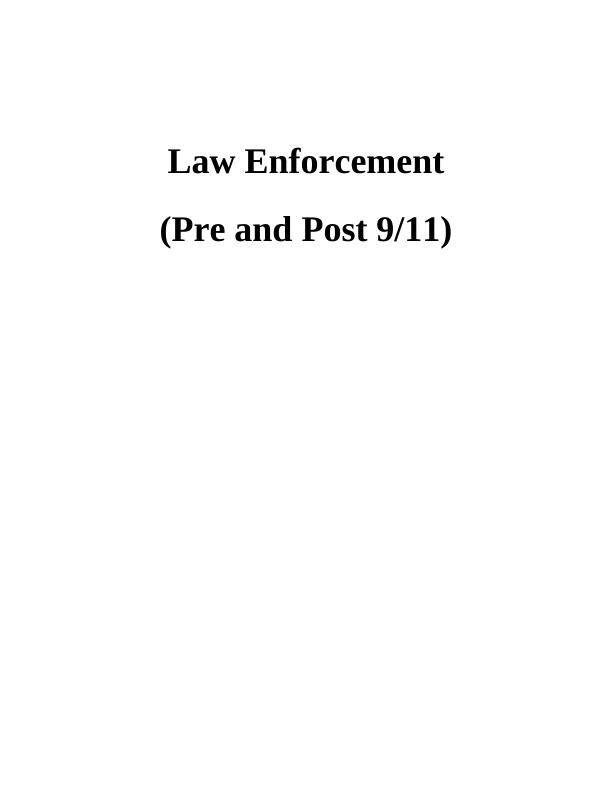 Assignment on Law Enforcement in US_1