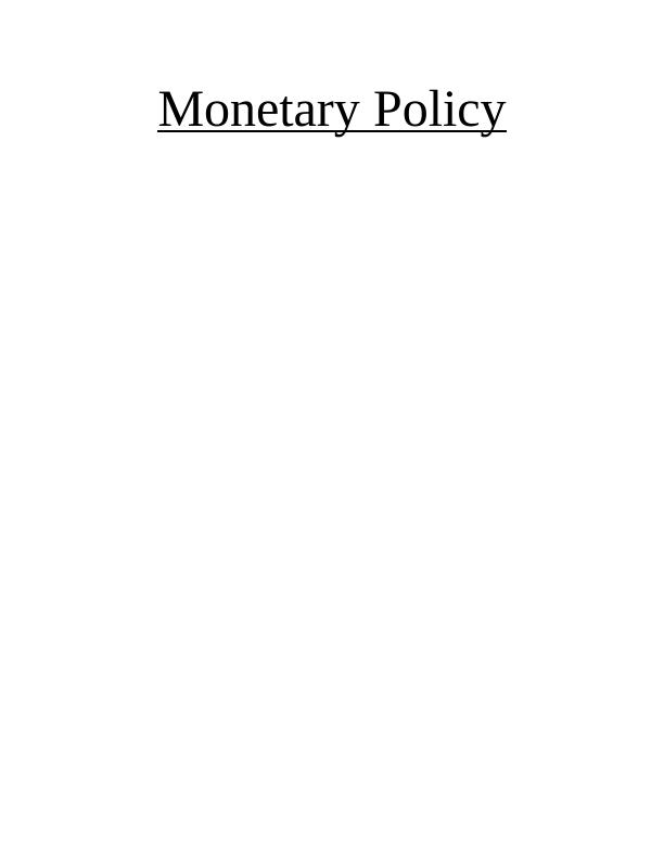 Monetary policy_1