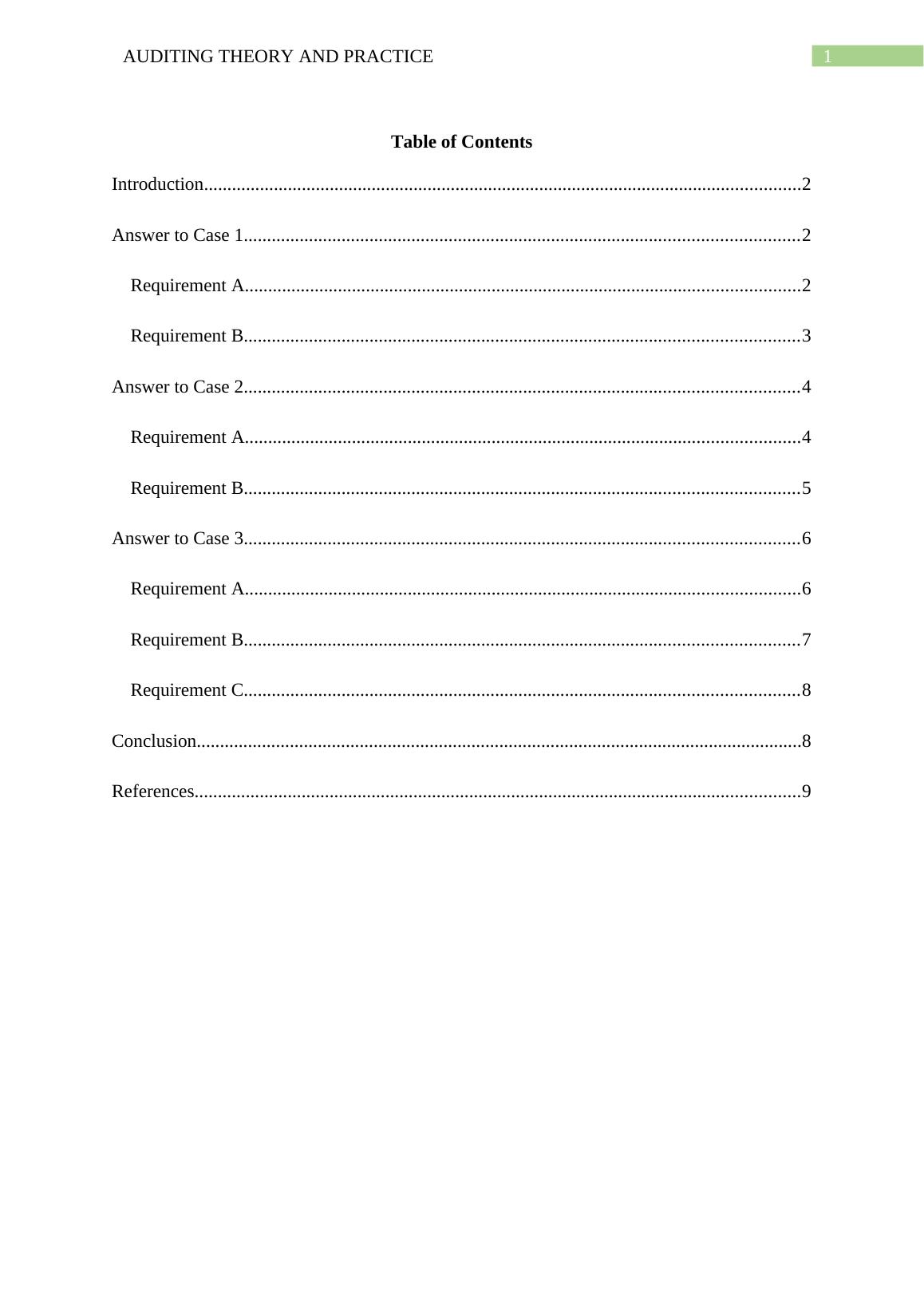 Auditing Theory And Practice Assignment Report_2