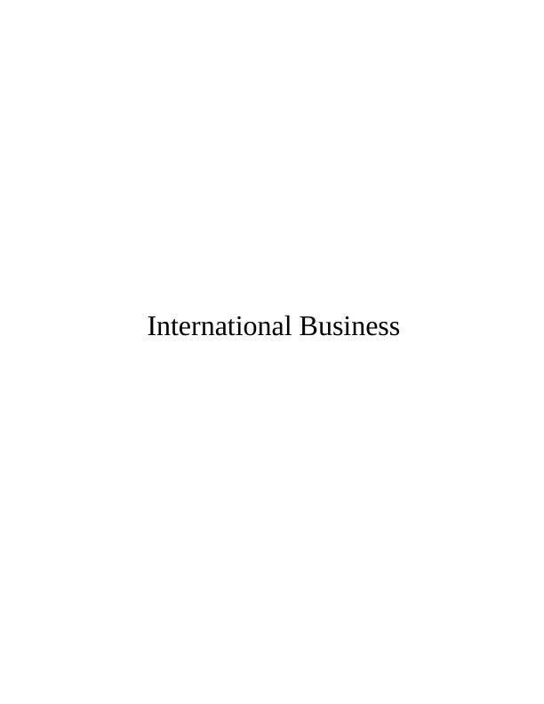 International Business Assignment - Rahat Continental Limited_1