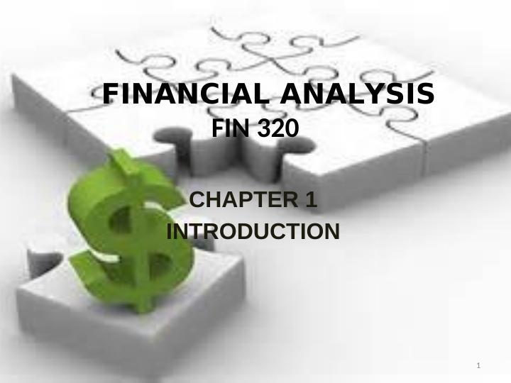 FIN320 Financial Analysis Assignment_1