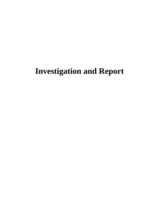 Investigation and Report_1