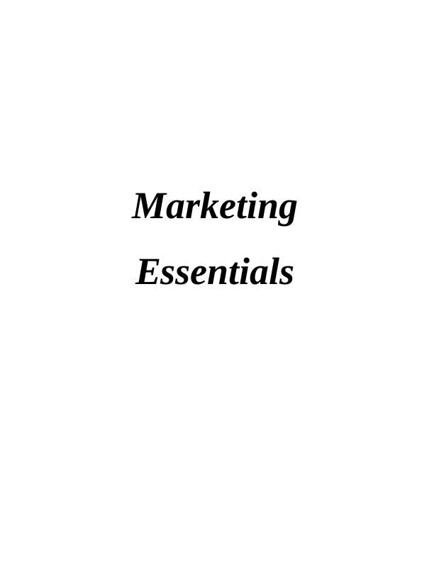 ZARA Marketing Essentials : Doc_1