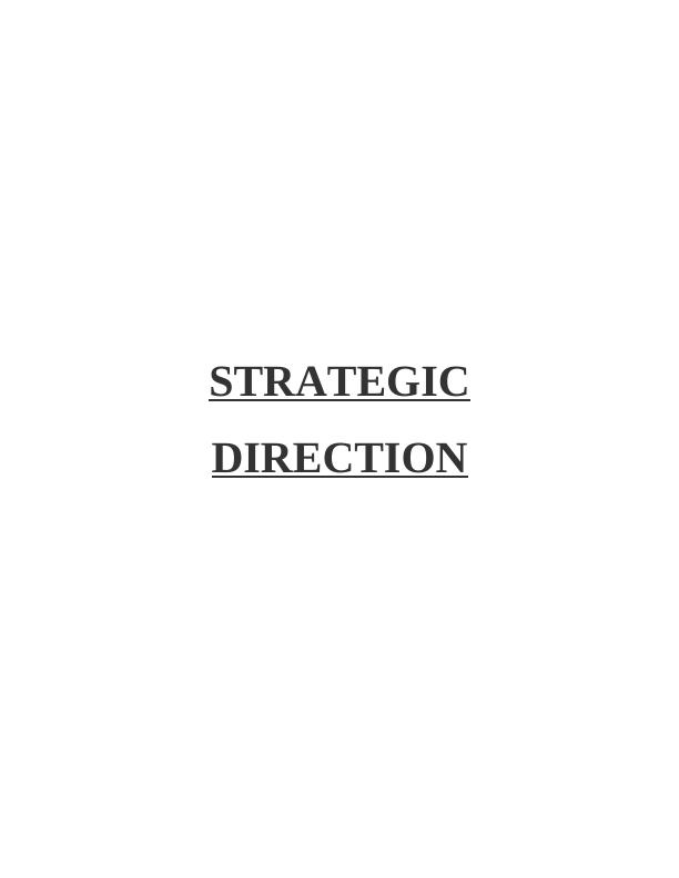 Strategic Direction of Sainsbury: Analysis and Evaluation_1