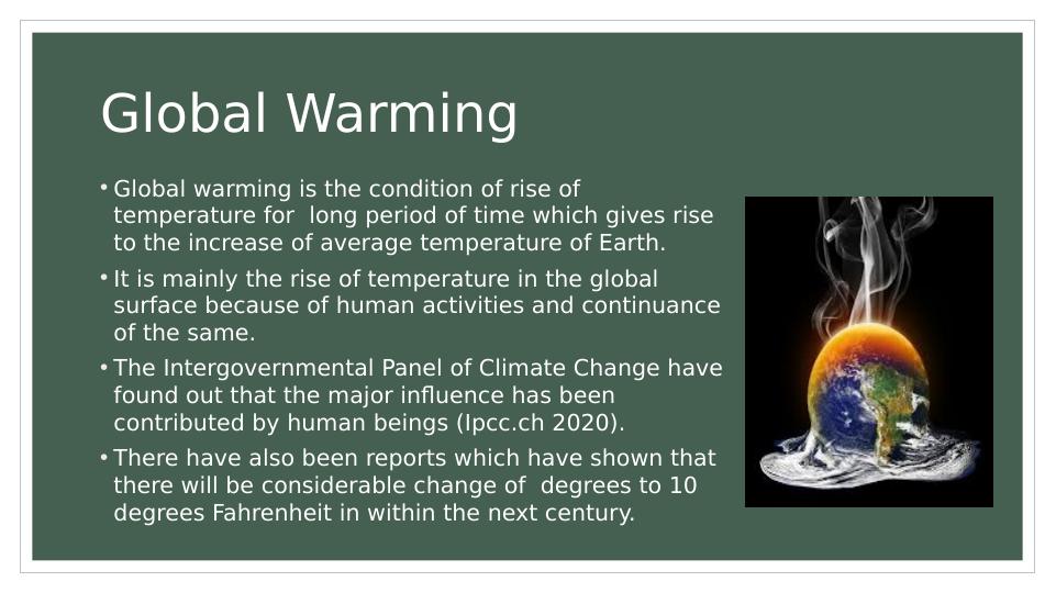 Intergovernmental Panel on Climate Change