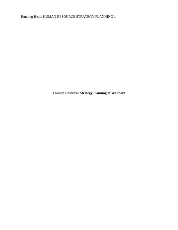 Human Resource Strategy Planning Assignment_1