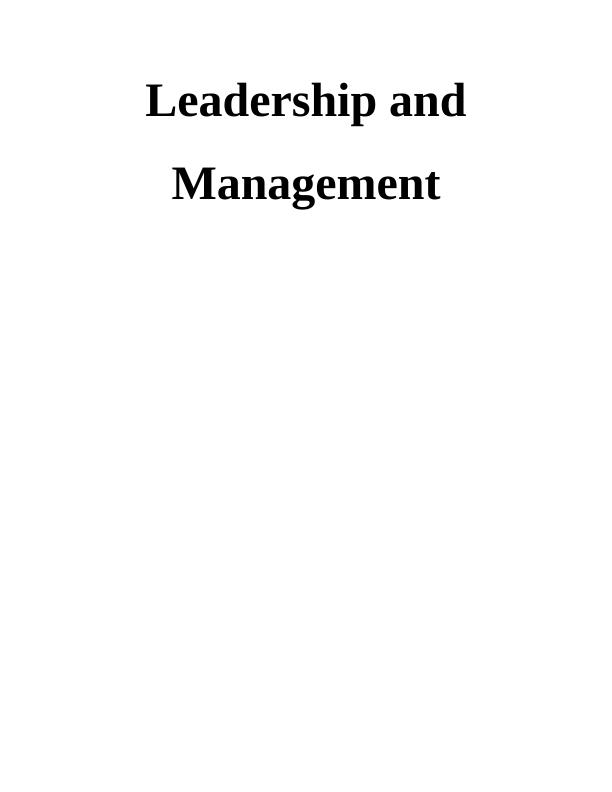 Leadership and Management - Corus Assignment_1