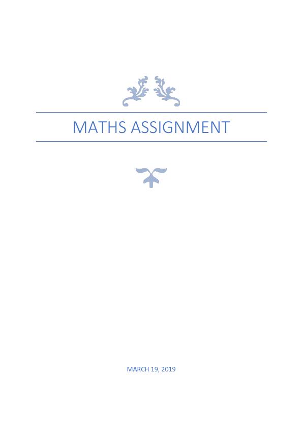 maths assignment dav