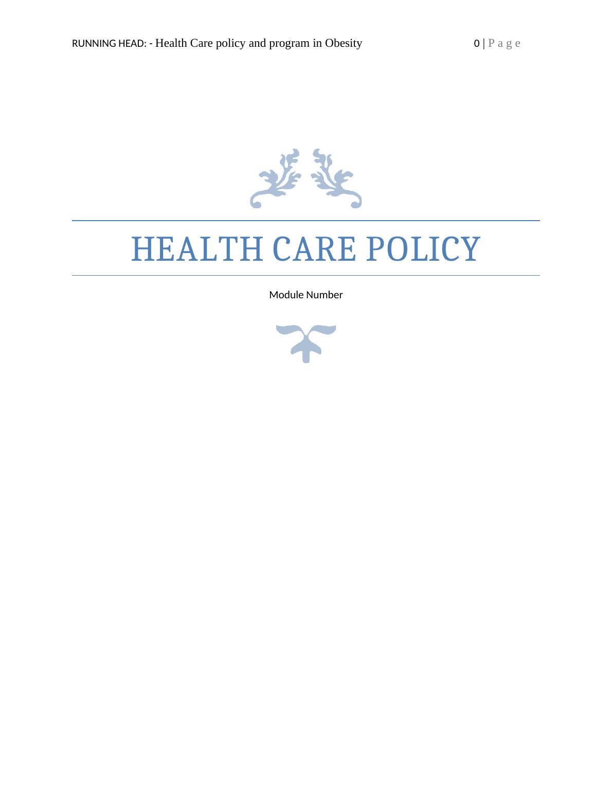 Health Care Policy and Program in Obesity Case Study 2022_1
