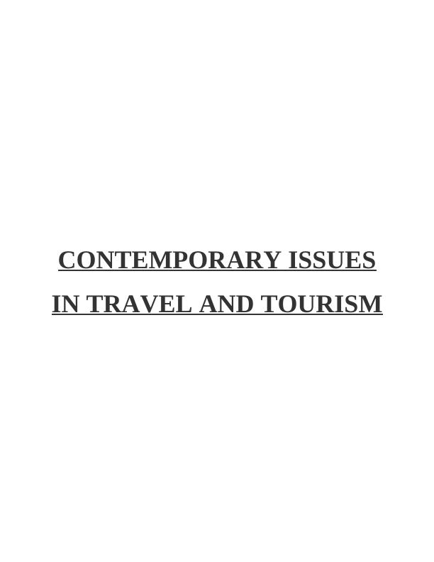 Contemporary Issues in Travel and Tourism Assignment - Easy jet_1