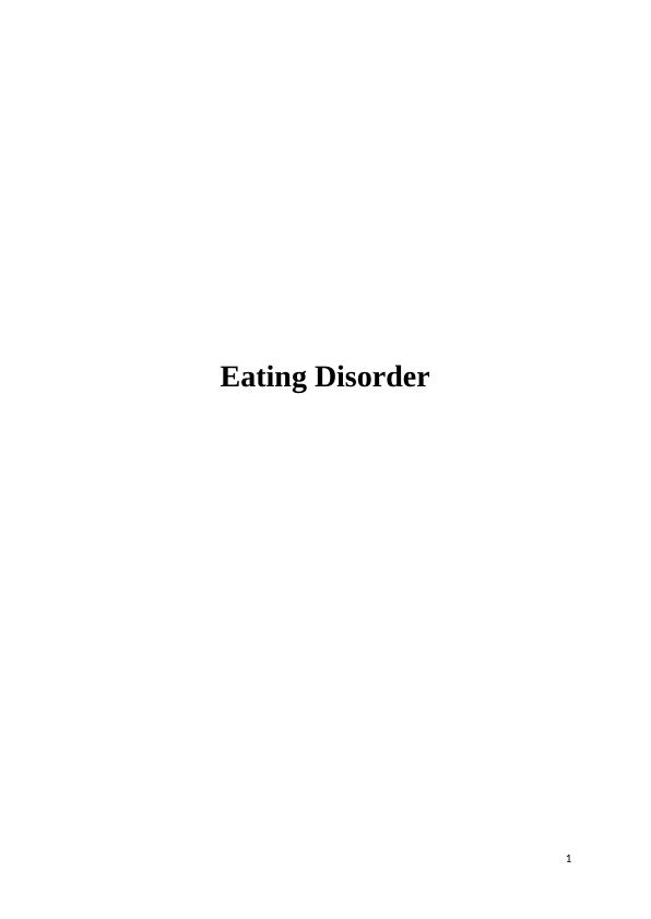 Eating disorders Assignment PDF_1