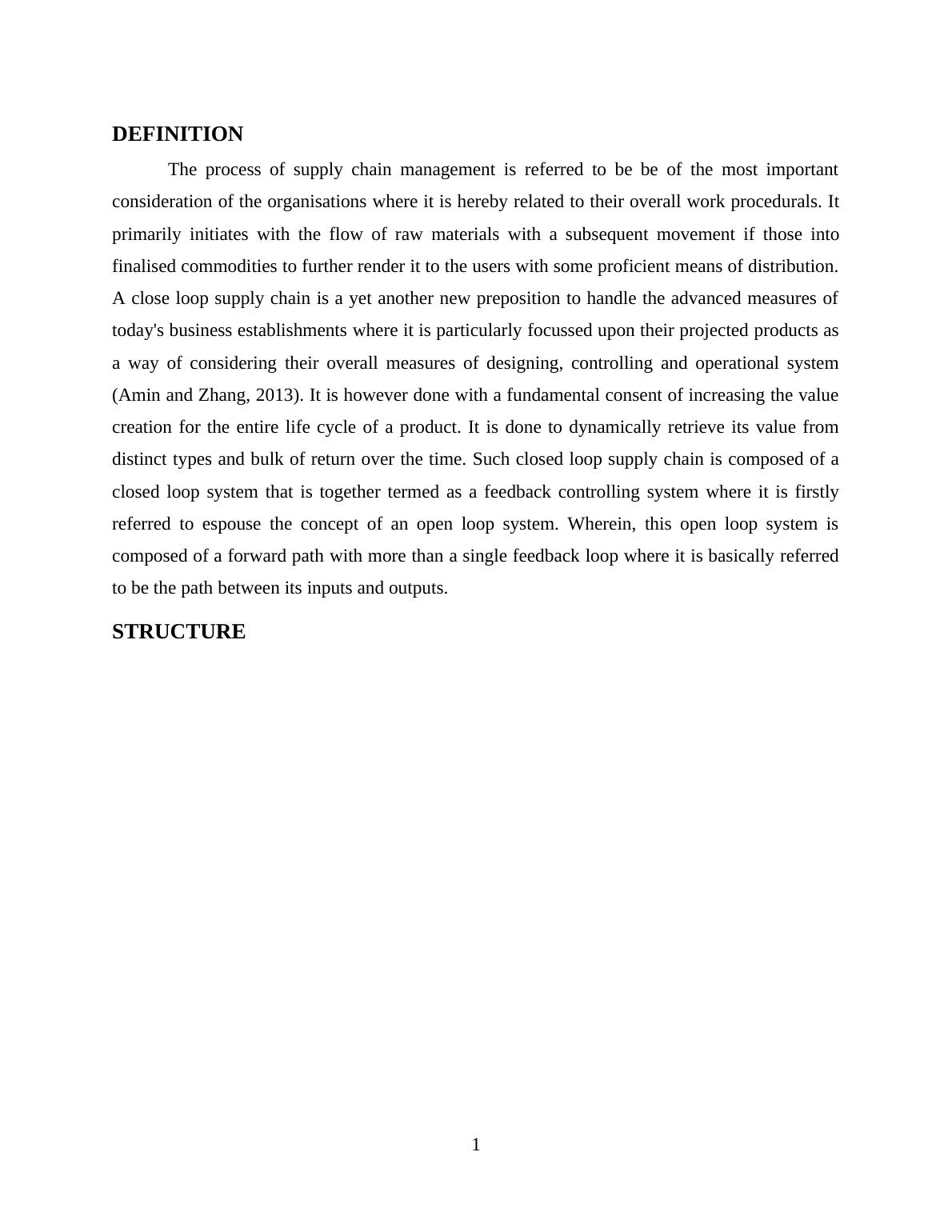 Closed Loop Supply Chain PDF