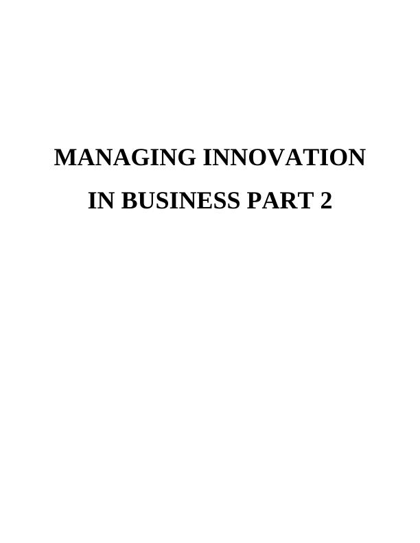 Managing Innovation in Business- Doc_1