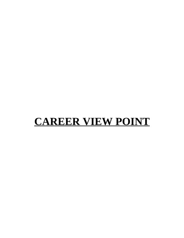 Career Viewpoint | Assignment_1