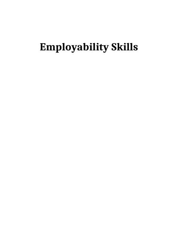Report on Employability Skills Required for Employment_1