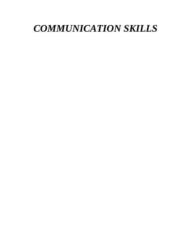 (solved) Assignment on Communication Skills_1