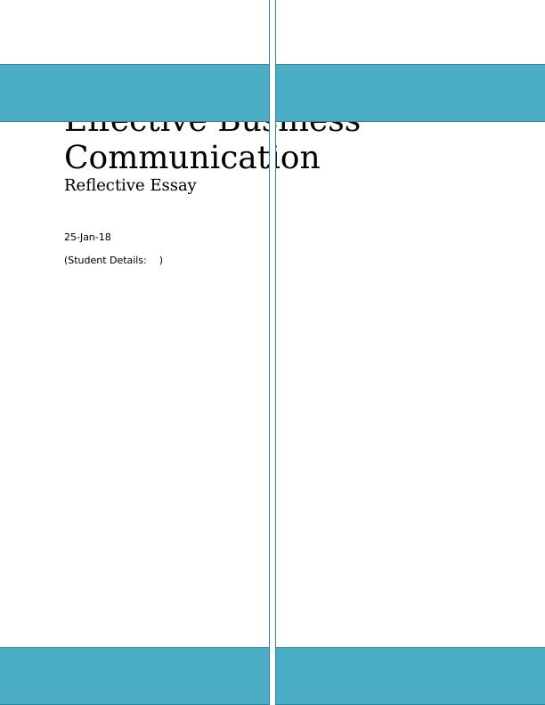 Effective Business Communication Assignment ( EBC )_1
