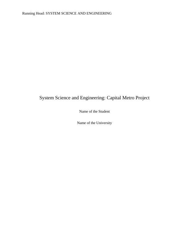 System Science & Engineering | Project_1