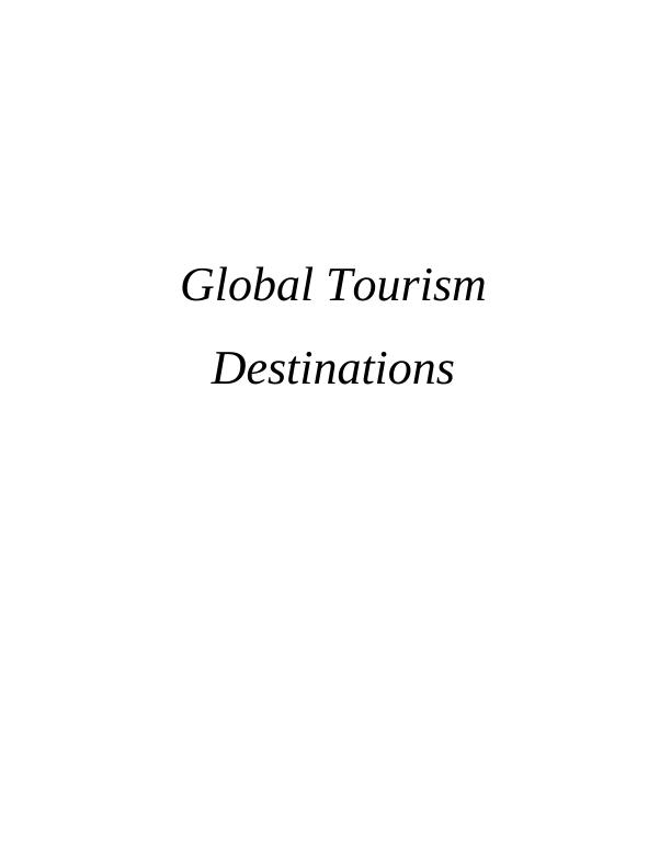 Global Tourism Destinations - Assignment_1