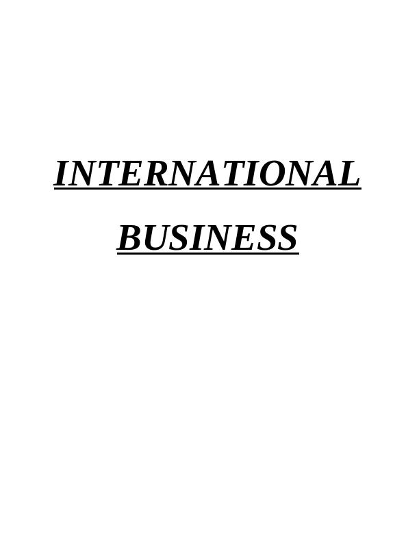 International Business: External Factors and Business Support Systems_1
