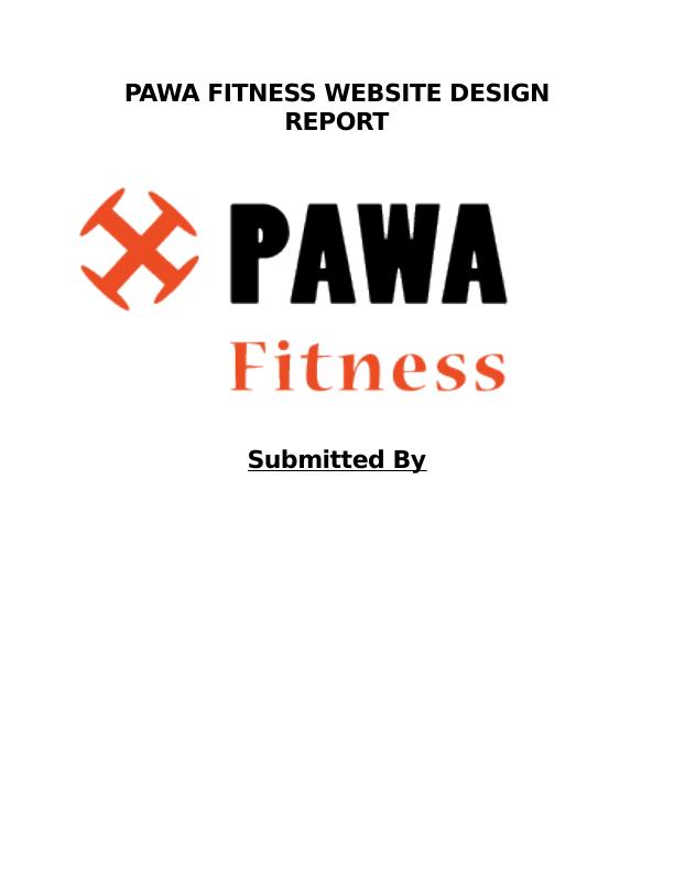 PAWAFITNESS WEBSITE DESIGN REPORT_1