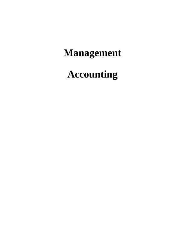 Concept of Management Accounting - Doc_1