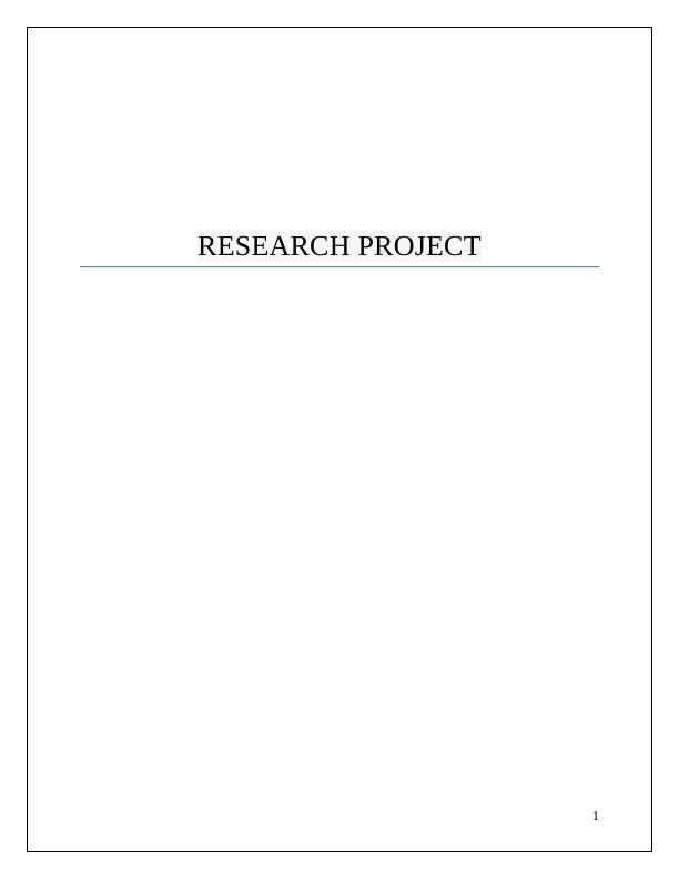 Master of  Business Administration Research Project 2022_1