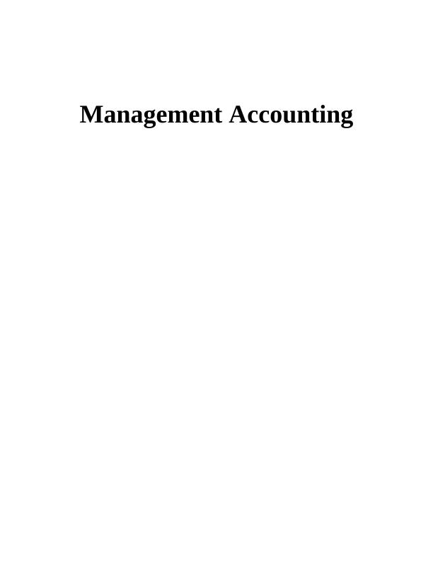 Management Accounting Assignment: Agmet Company_1