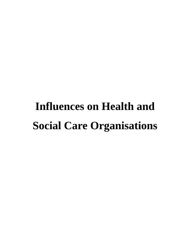 Influences on Health and Social Care Organisations_1