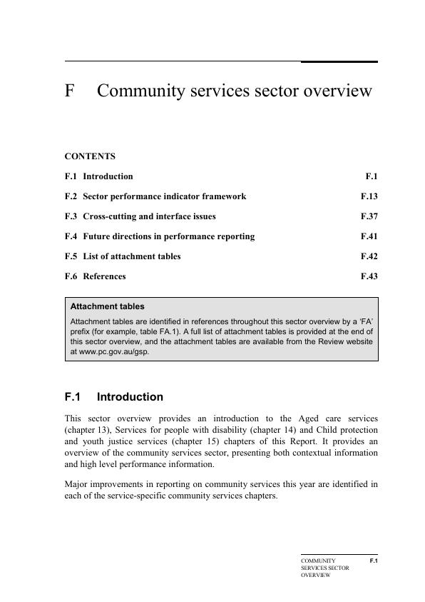 Community services sector : Sector performance indicator framework_1