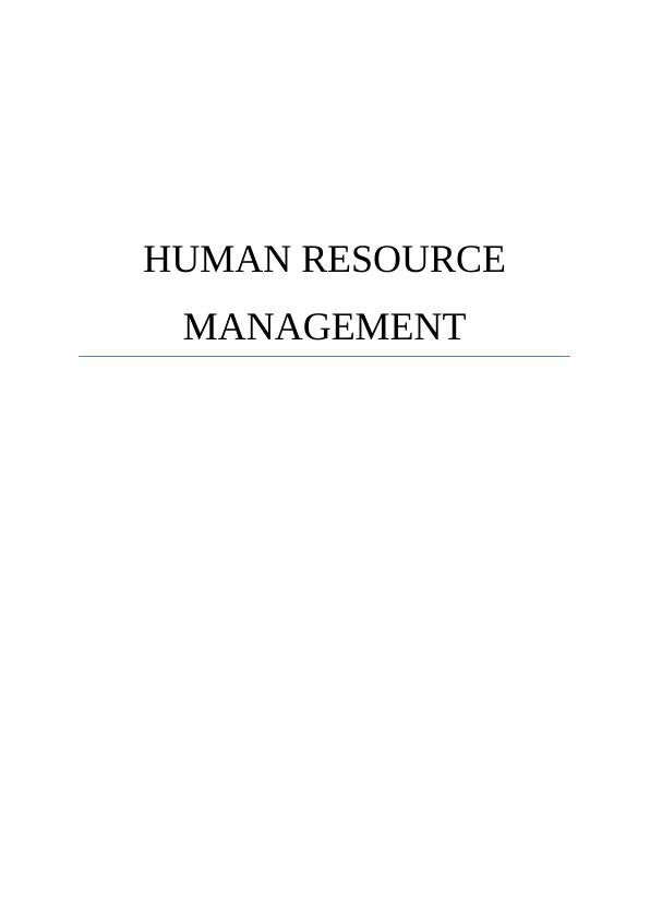 Human Resource Management Assessment | Questions and Answers_1