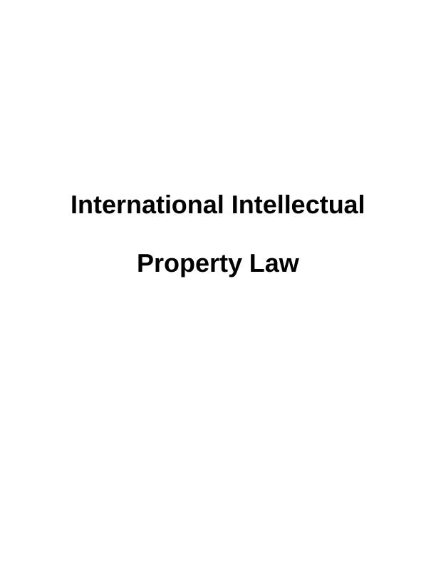 International Intellectual Property Law_1