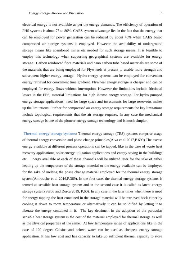 Energy Storage Review and Discussion.