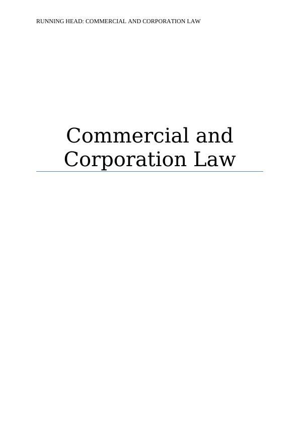 COMMERCIAL AND CORPORATION LAW._1