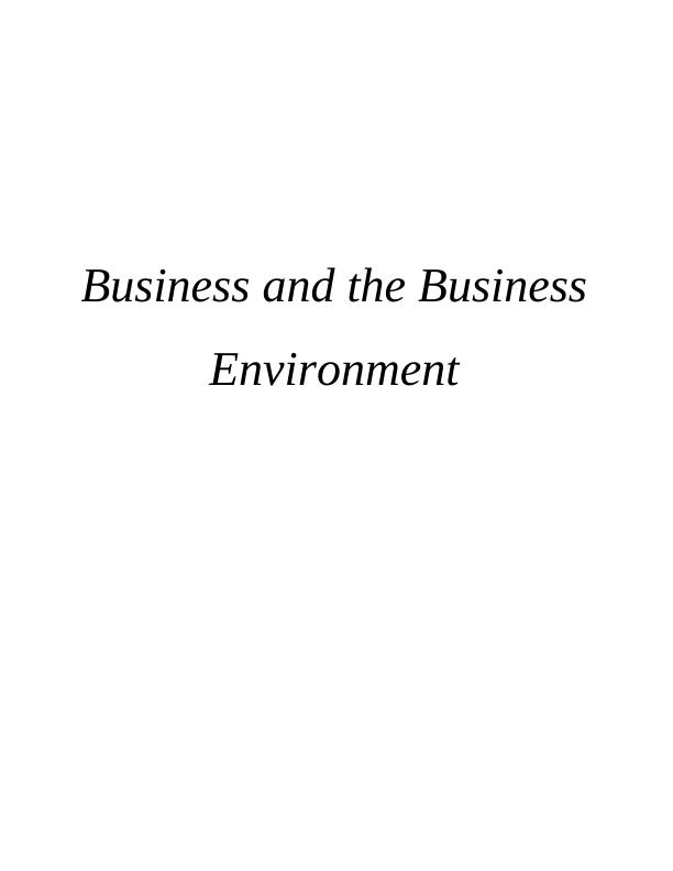 Business Environment Assignment : Asda_1