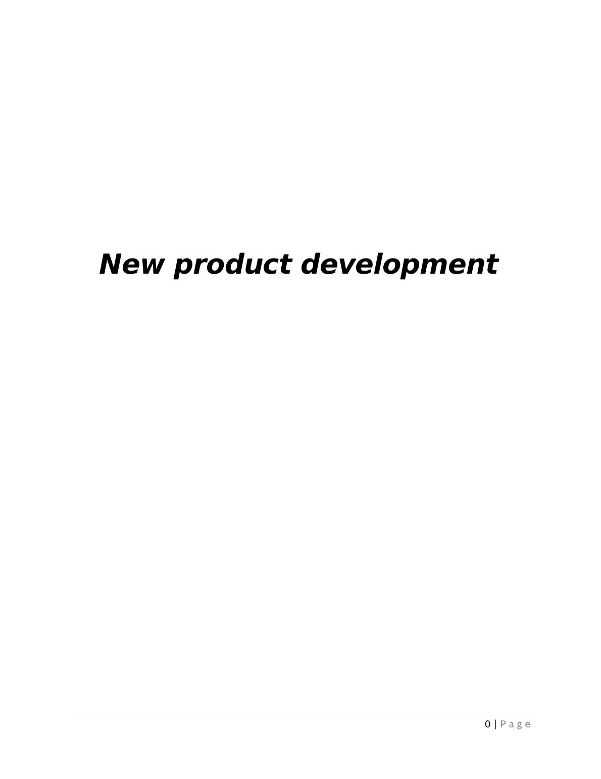 product development assignment pdf