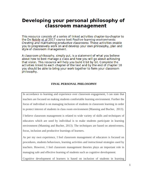 Developing Your Personal Philosophy of Classroom_3
