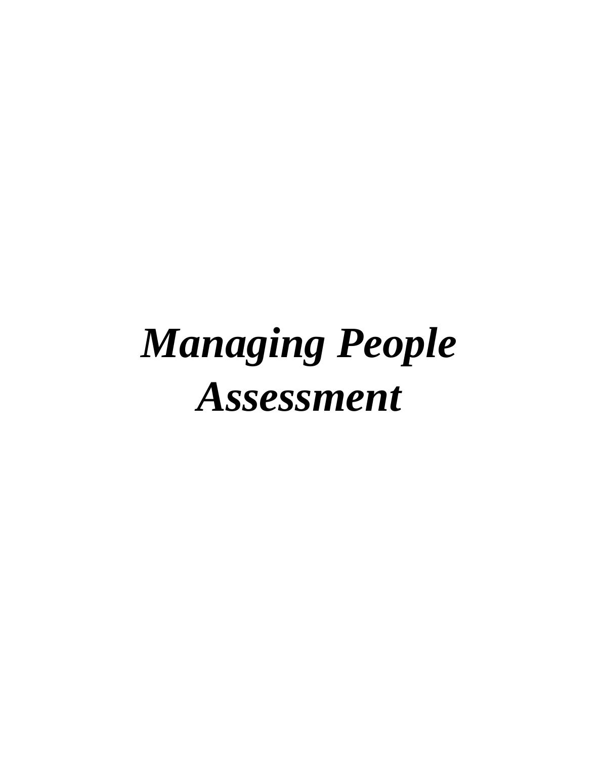 Managing People: Leadership Development, Strategic Learning, Training and Development, Performance Management_1