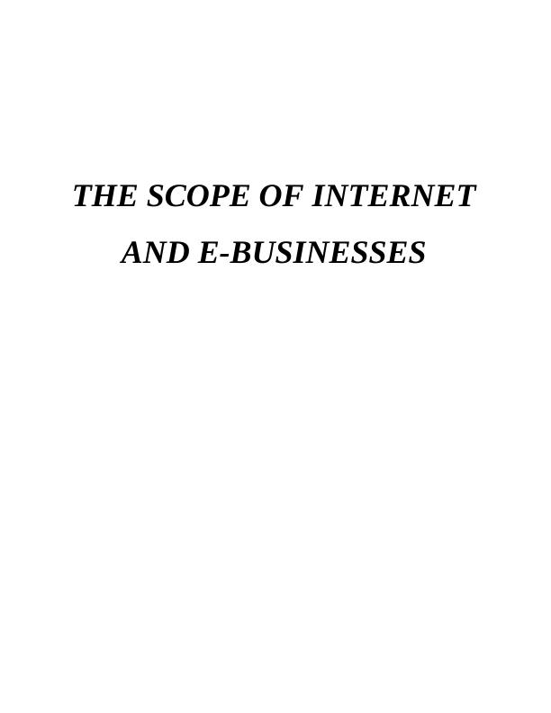 Report on Scope of Internet and E-business_1