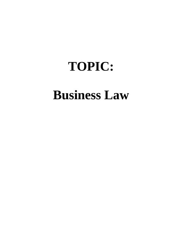 Business Law in UK Legal System_1