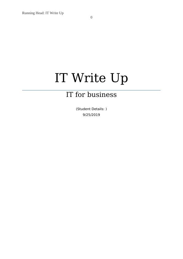 IT  Write  Up   Report   2022_1