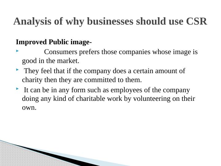 Analysis of why businesses should use CSR_4