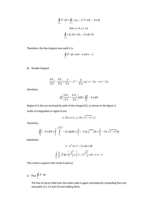 Line Integral, Double Integral, Flux and Green's Theorem_3
